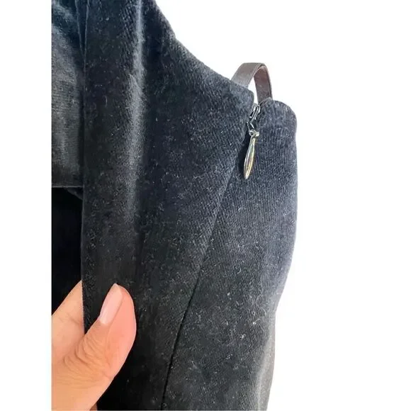 Club Monaco strapless black velvet open back dress sz 8 - Picture 3 of 4